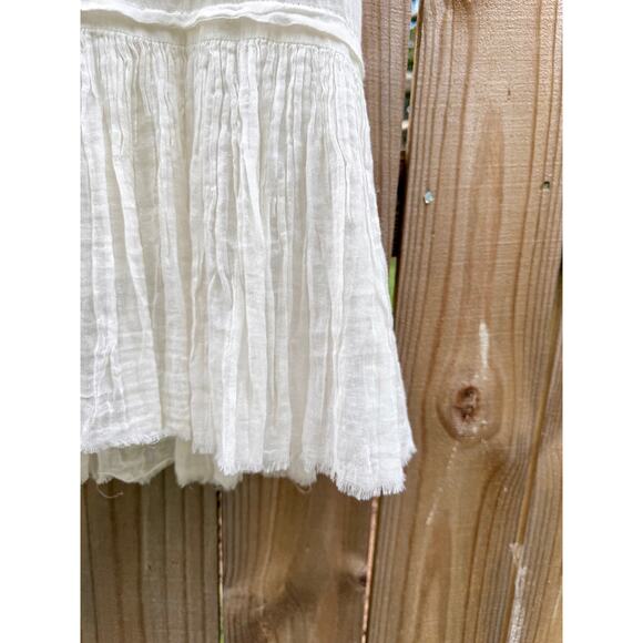 Free People Ivory Lace & Cotton Mini Dress - Picture 3 of 8